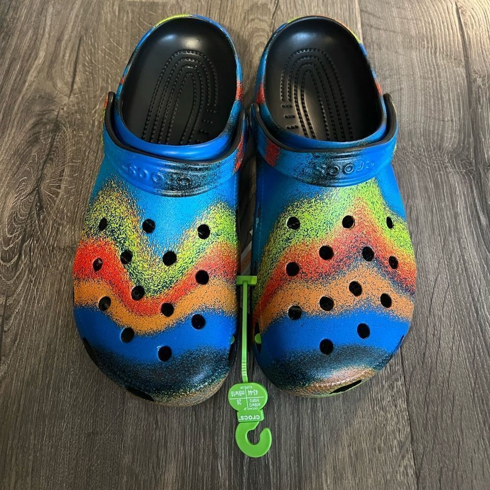 Crocs Kids' Classic Tie Dye Adult Clogs - Picture 2 of 5